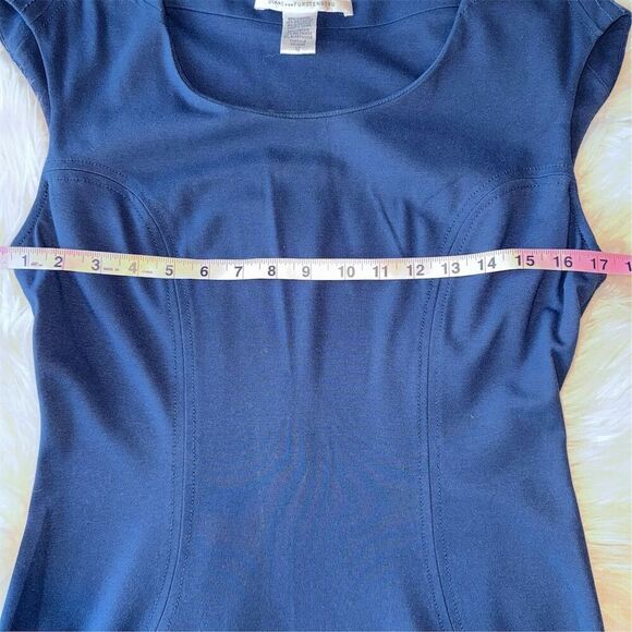Diane Von Furstenberg Manette Women's Size 12 Navy Blue Sheath Body Con Dress - Picture 7 of 10